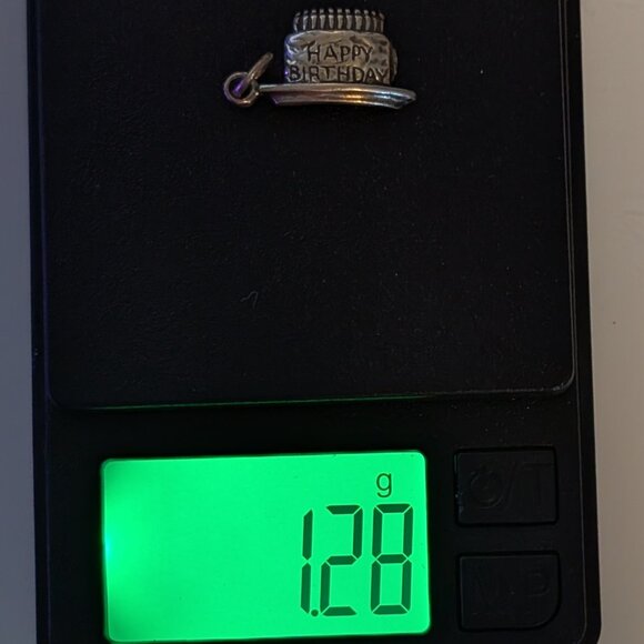 Vintage Sterling Silver “Happy Birthday” Cake Charm – 1.28g - Picture 2 of 4